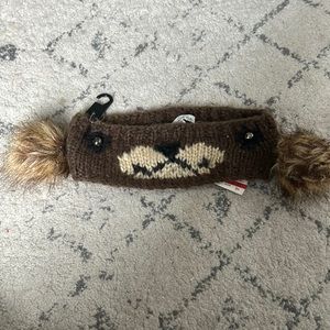 Crochet bear head warmer